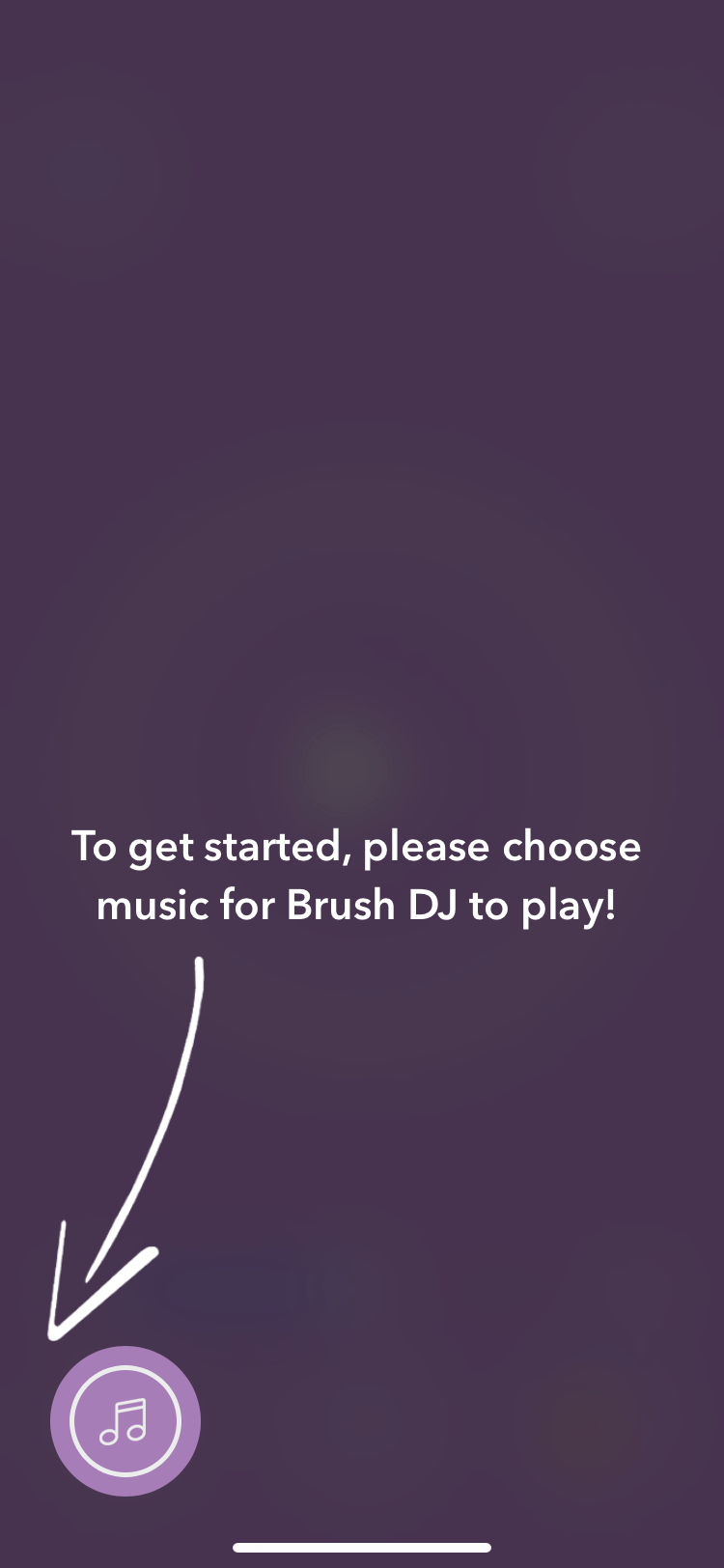 Brush DJ song selection screen
