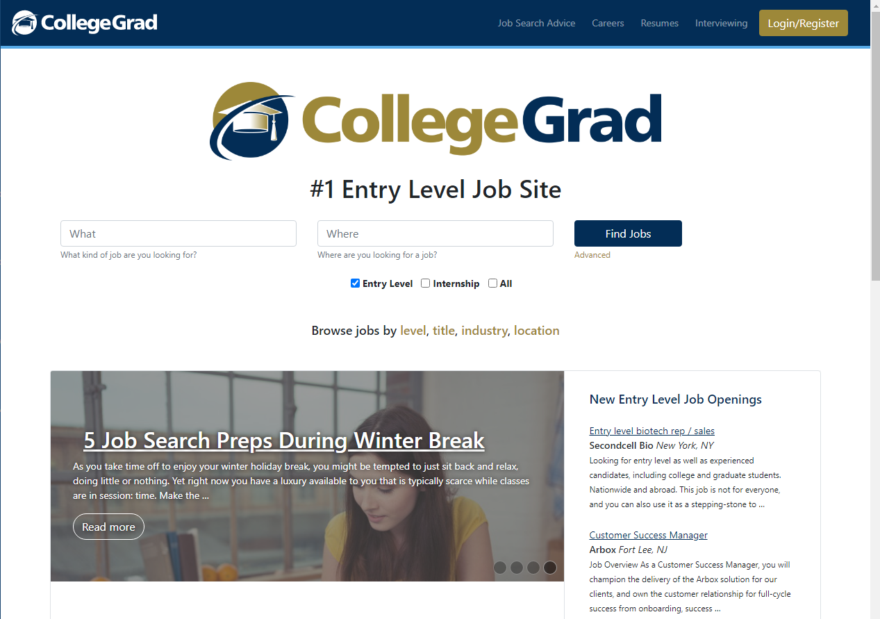 collegegrad entry-level jobs
