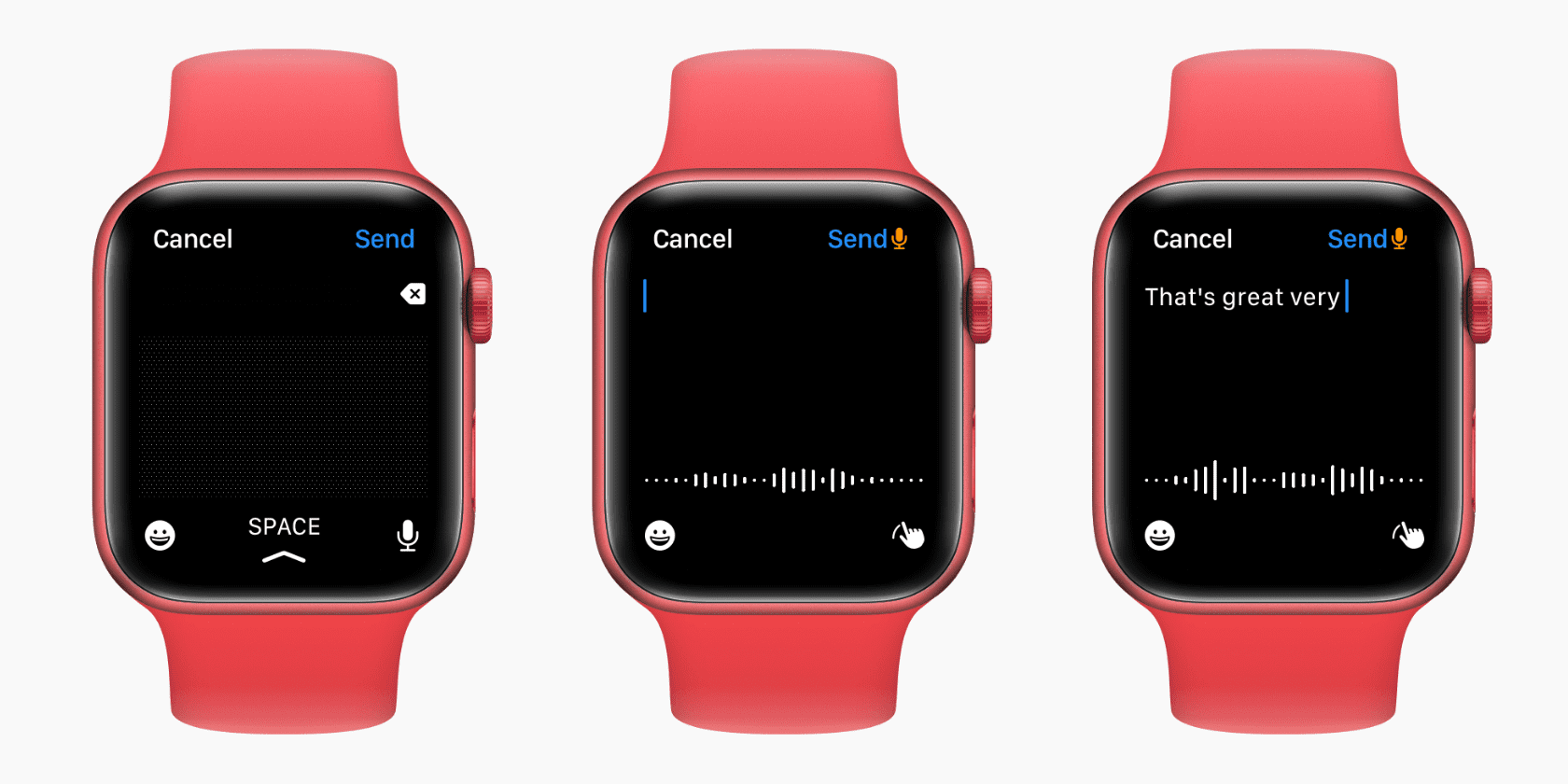 Apple watch send online text