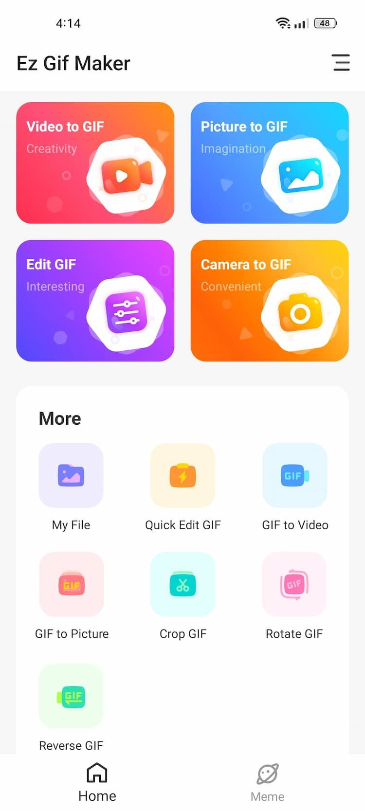 EzGIF Maker App Home