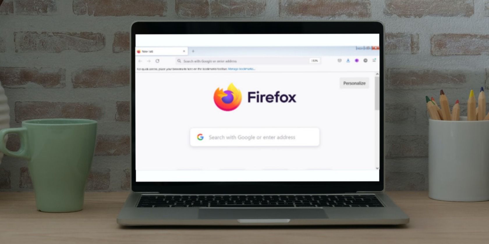Firefox browsing page on laptop