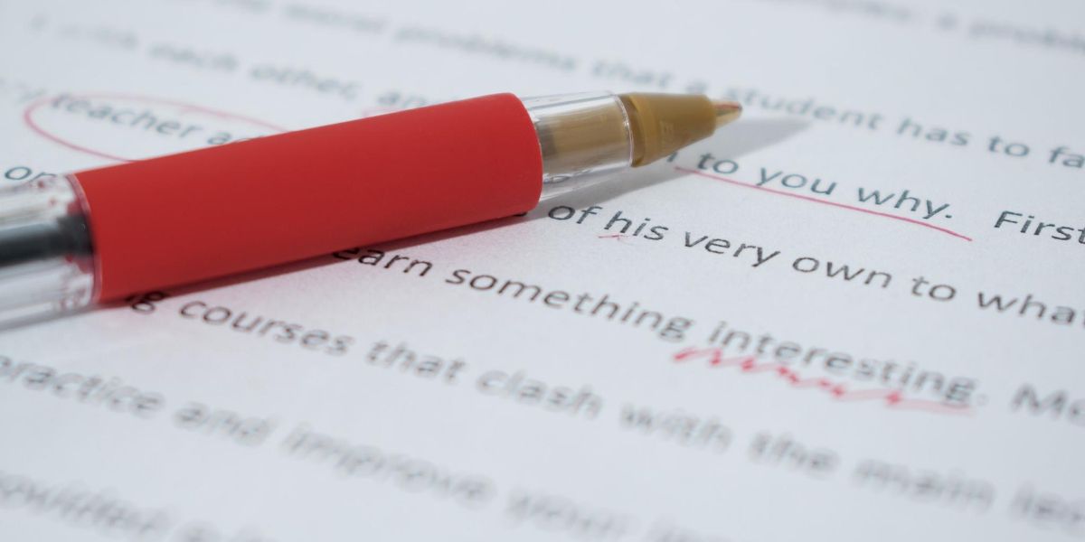 An image showing a glimpse of the proofreading work