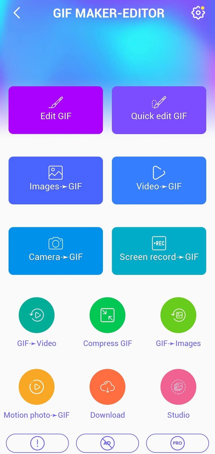 GIF Maker Editor App Home