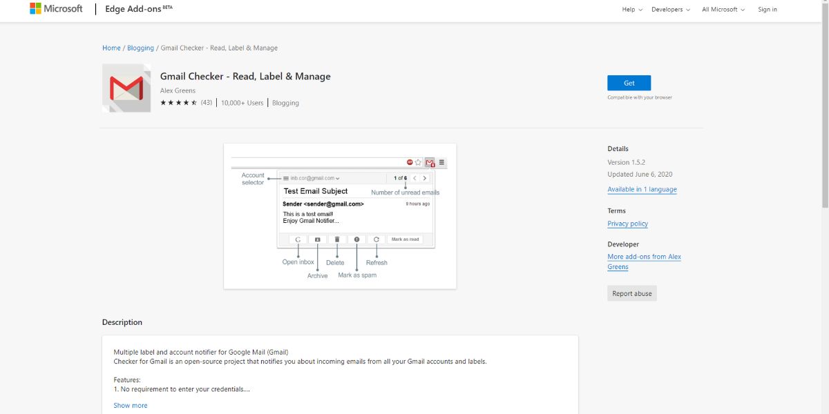 An image showing the Gmail Checker - Read, Label & Manage add-on