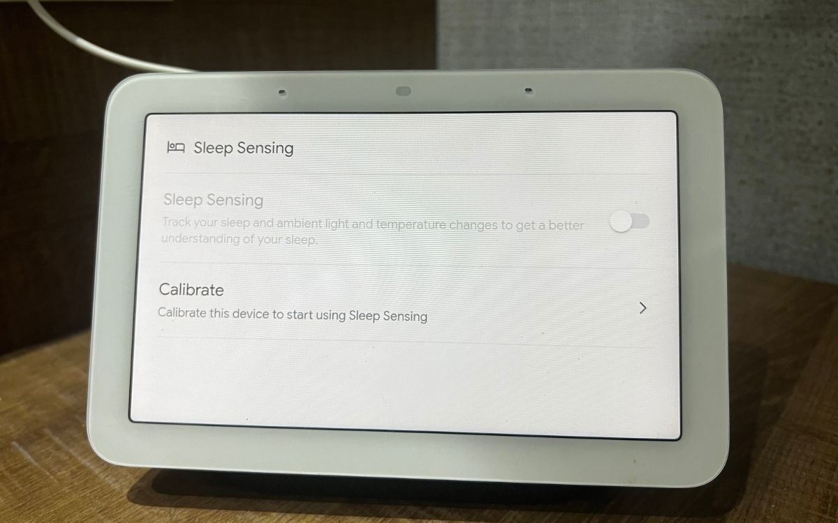 Google Nest Hub 2nd generation sleep sensing screen