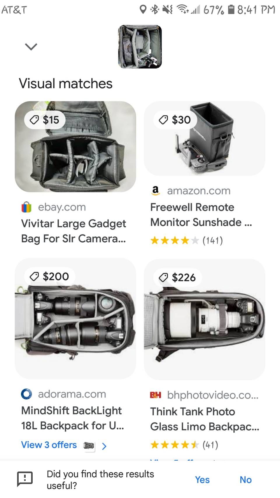 Google Lens product recommendations