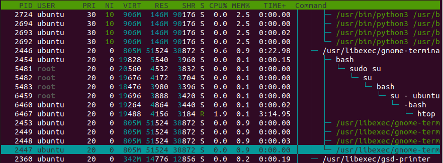 Htop Mid Panel