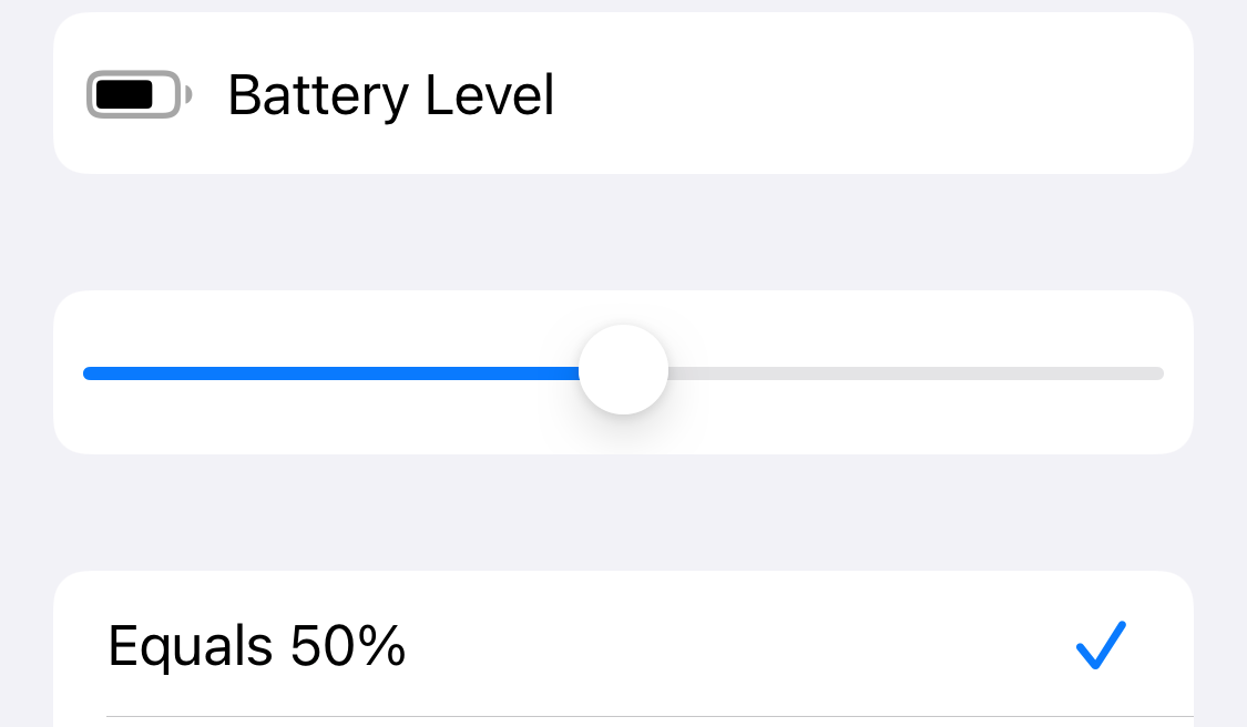 battery level notifications