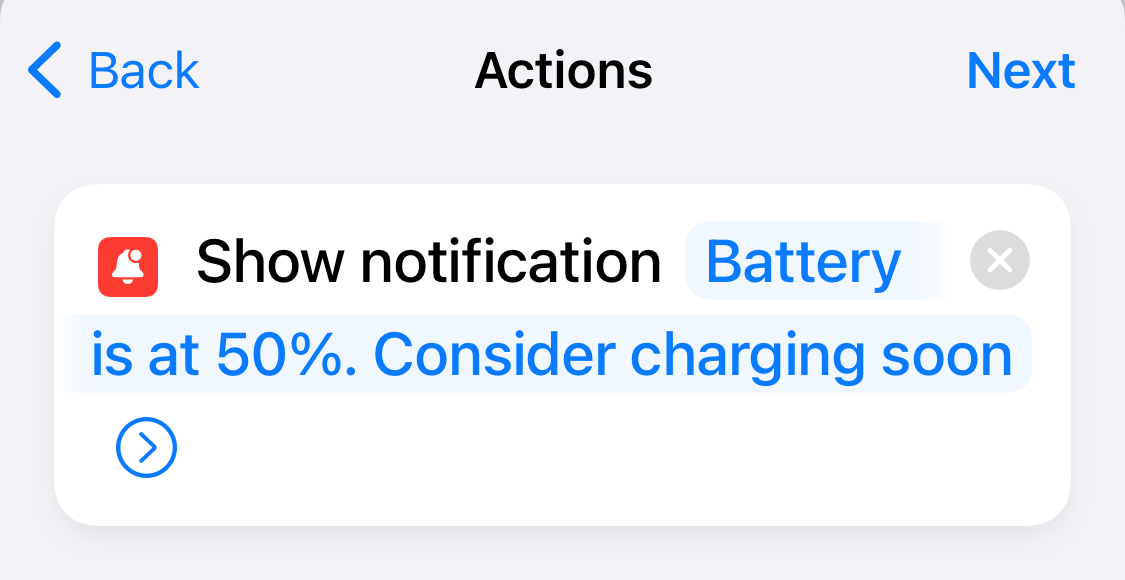 battery custom notification