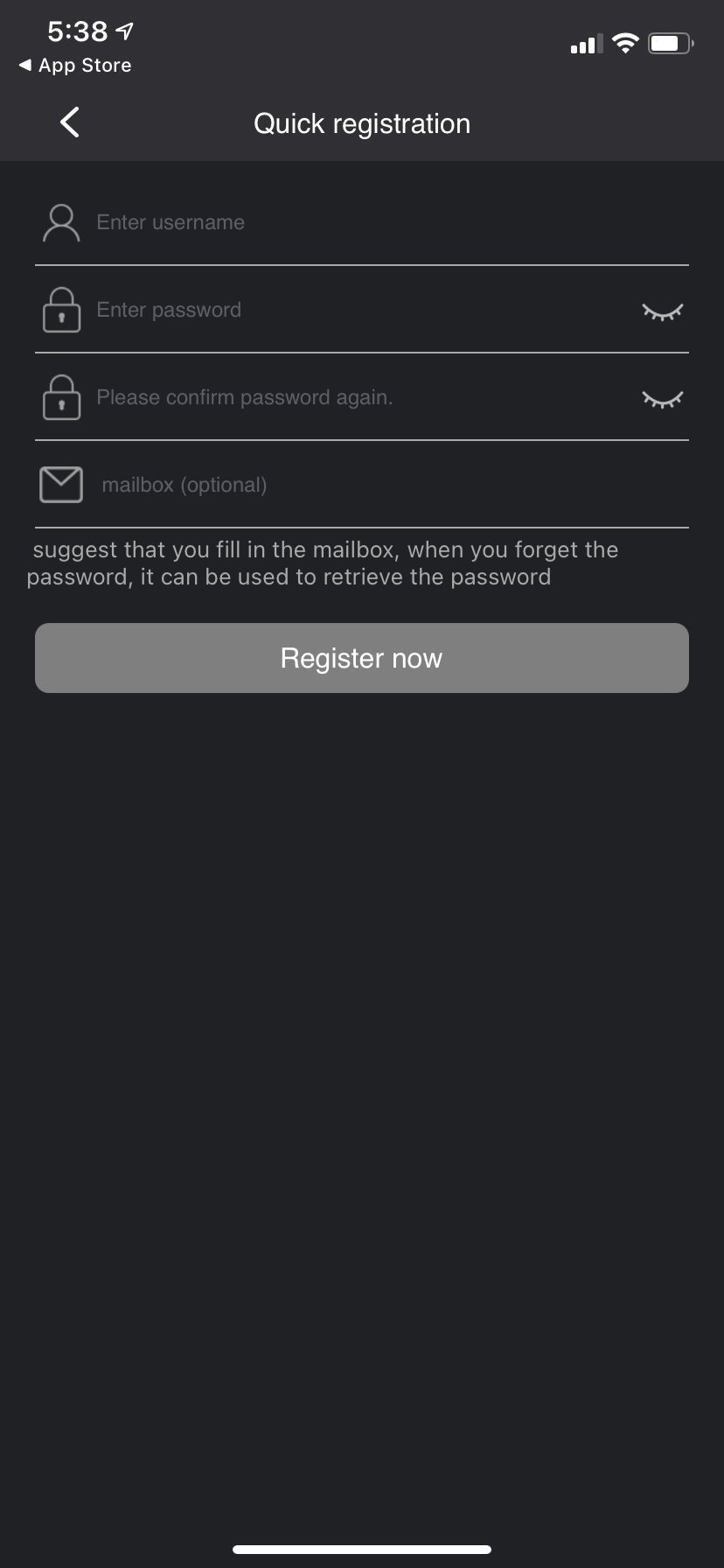 Smart app registration