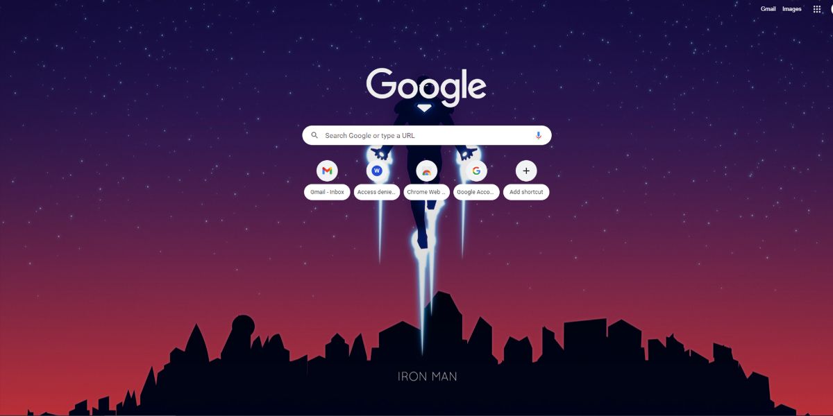 A screenshot of the Iron Man-Material Design theme