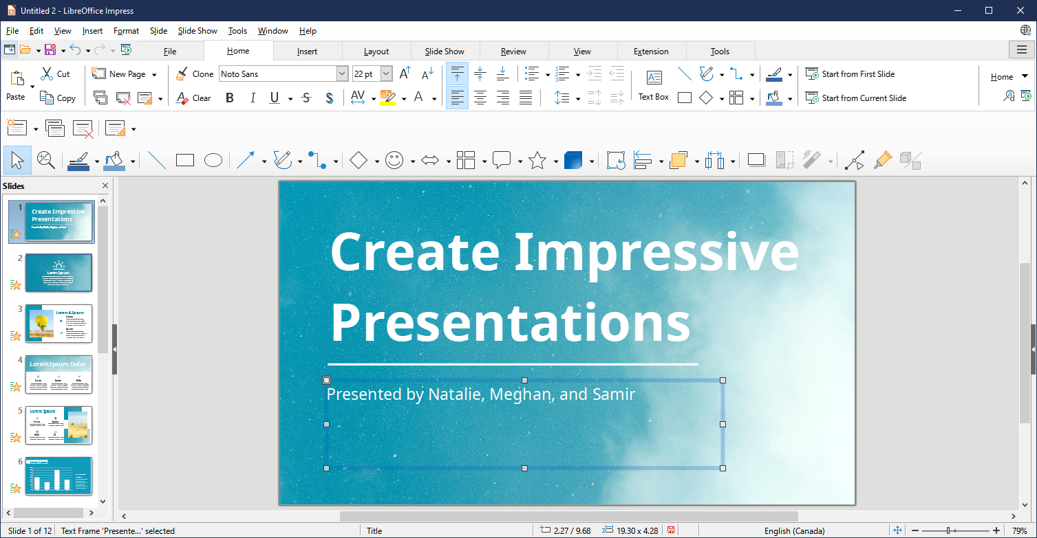 LibreOffice Impress presentation