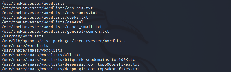 Locate Wordlists in Kali Linux