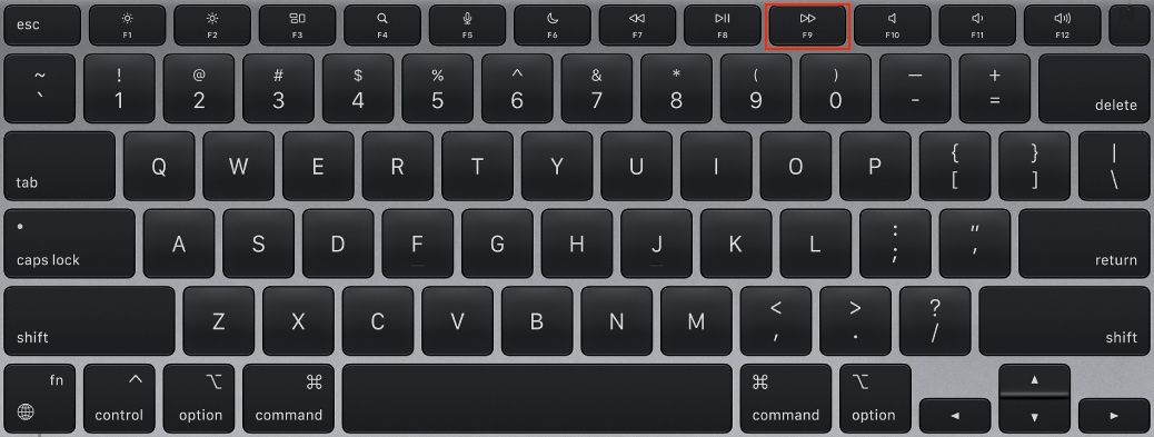 Mac Keyboard F9 Key