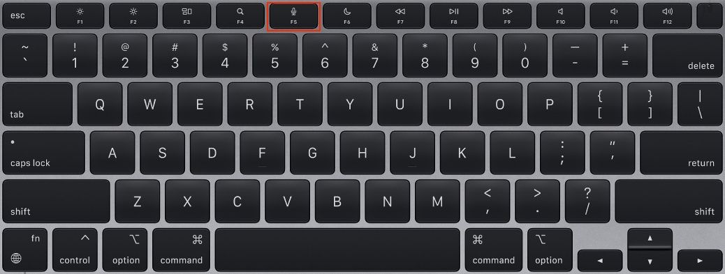 Mac Keyboard F5 Key