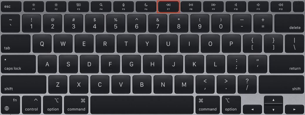 Mac Keyboard F7 Key