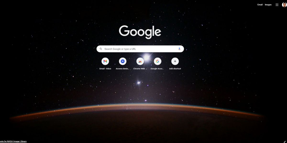 A view of the Material Dark Google Chrome theme