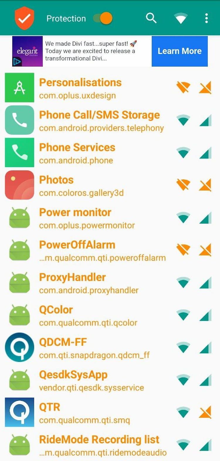 NetProtector Android App Rules