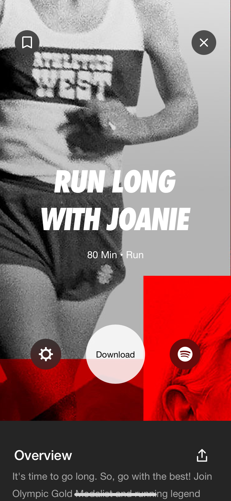 Nike Run Club app guided run narrated by Olympic Gold Medalist