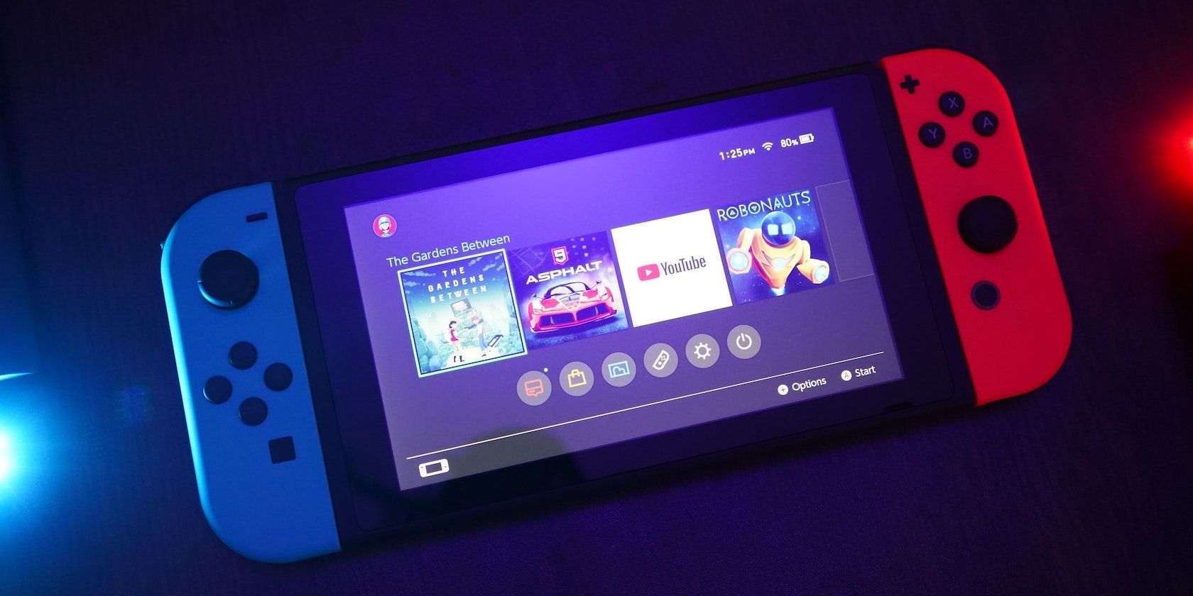 Nintendo Switch on a dark background