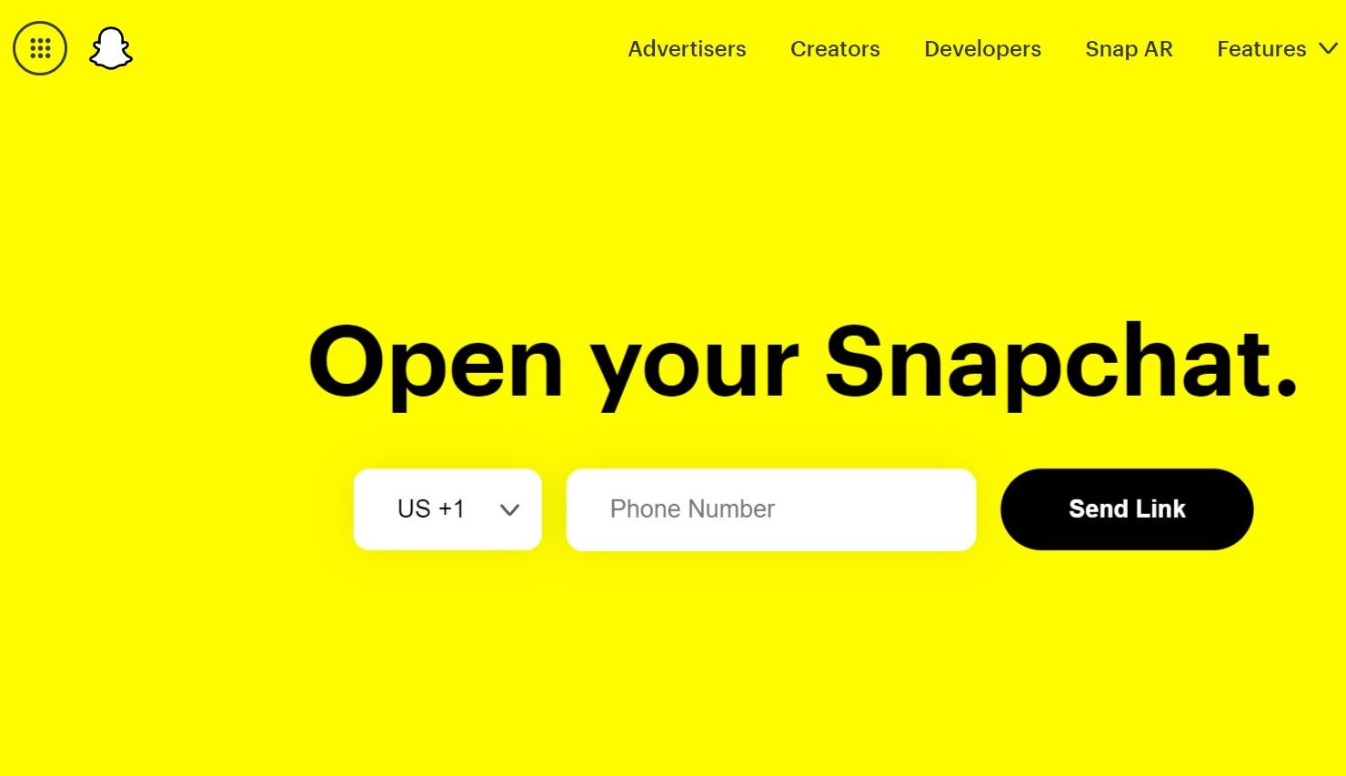 Open Snapchat on browser