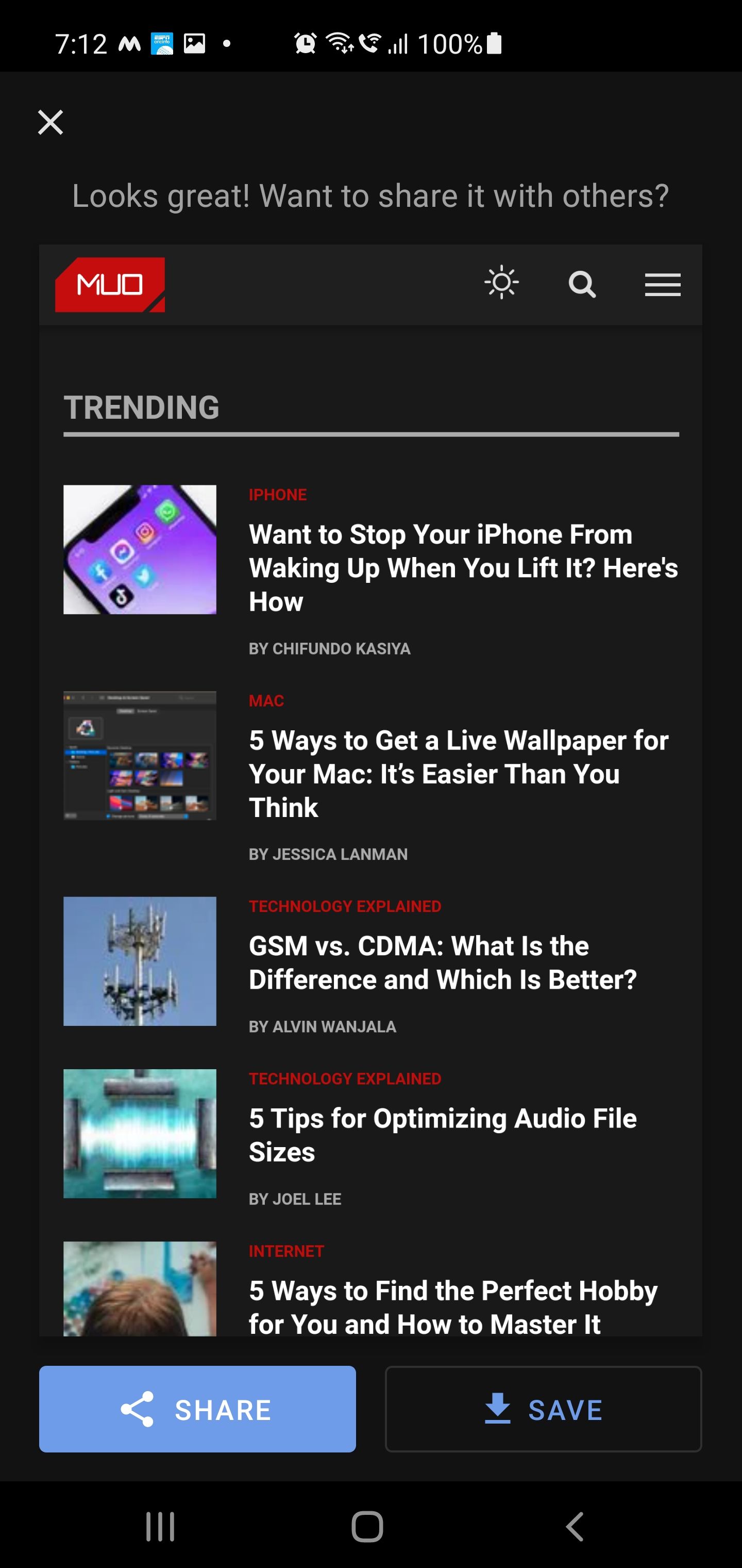 Opera Android Private Mode Screenshot Save