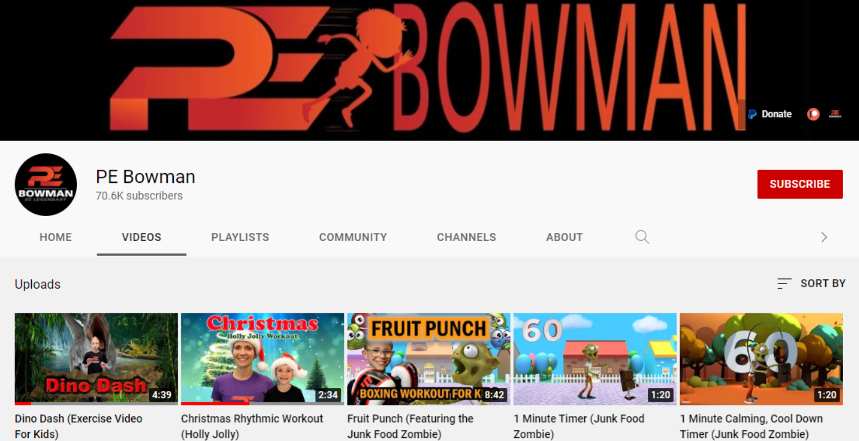 PE Bowman YouTube Channel 