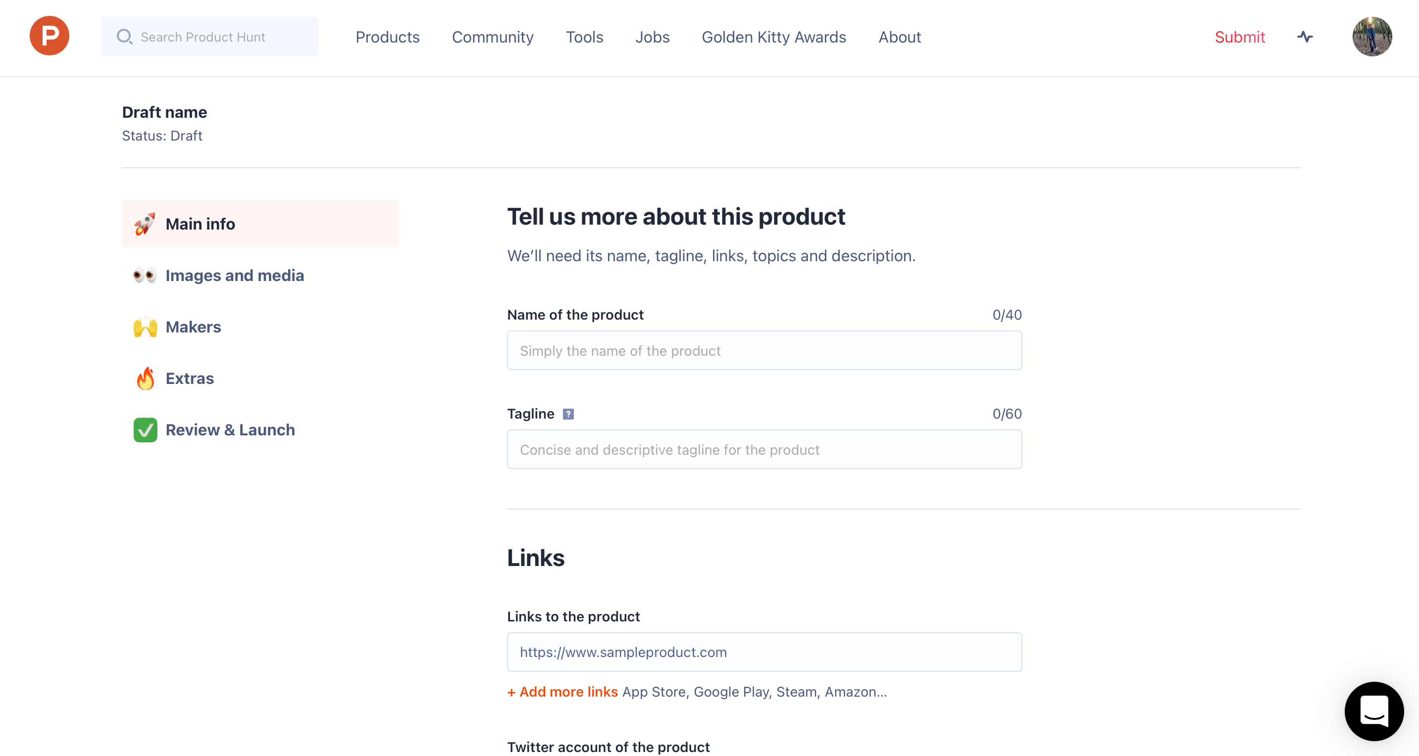 Product Hunt Launch Screenshot