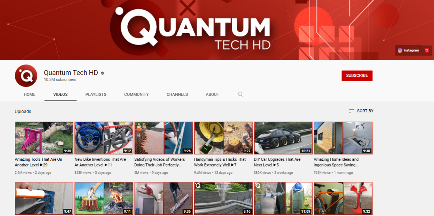 Quantum Tech HD YouTube channel