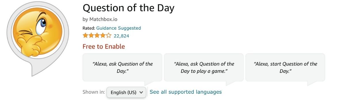 Question of the Day Amazon Alexa