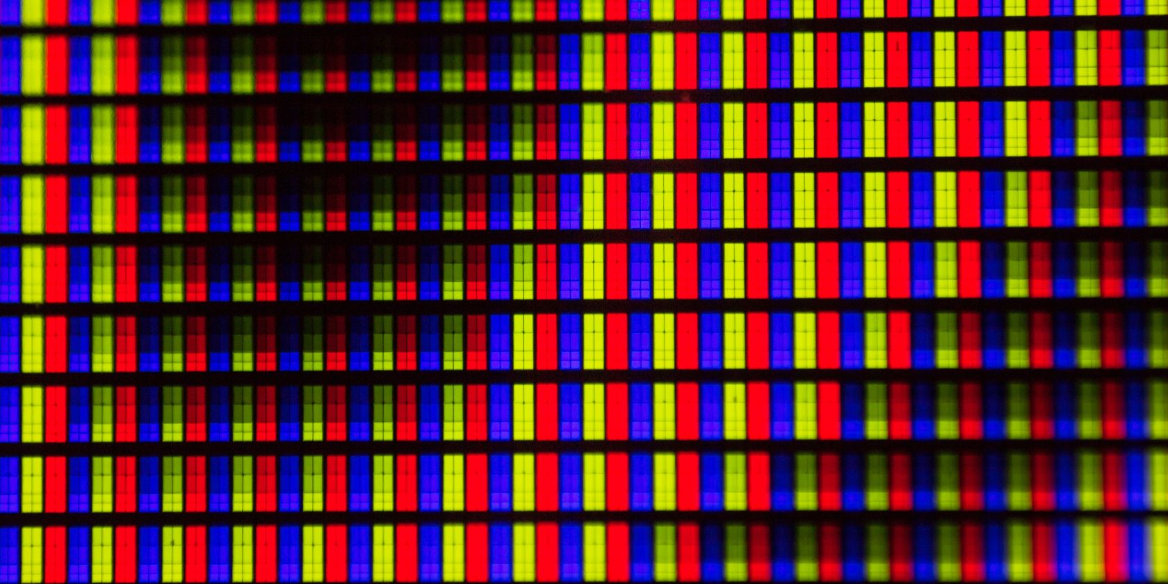 RGB pattern on a TV
