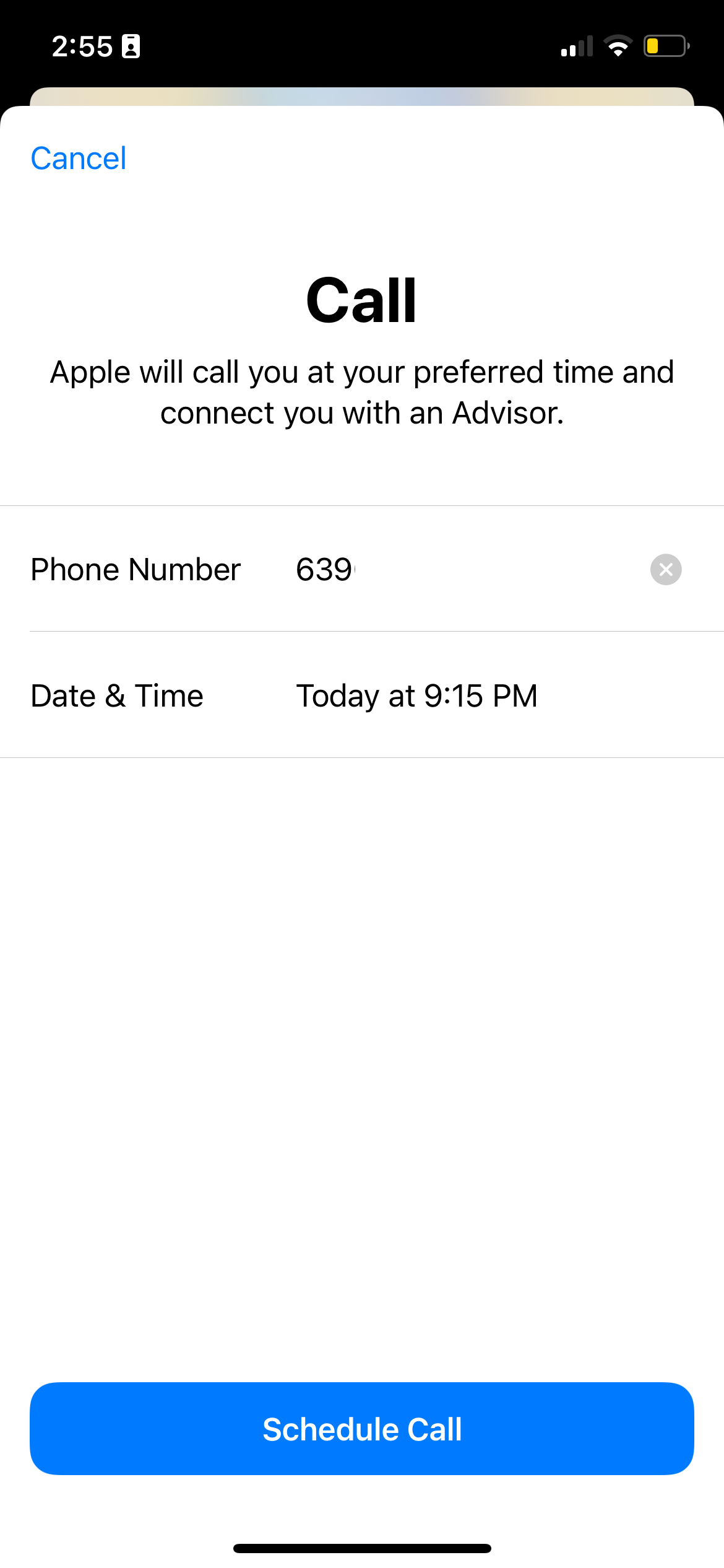Schedule a Call with Apple Support App