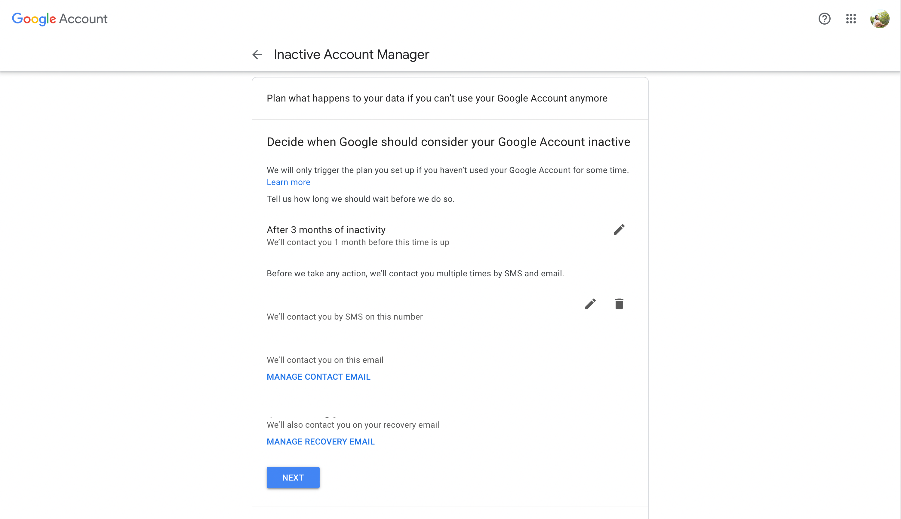 Decide when Google Determines Your Account as Inactive