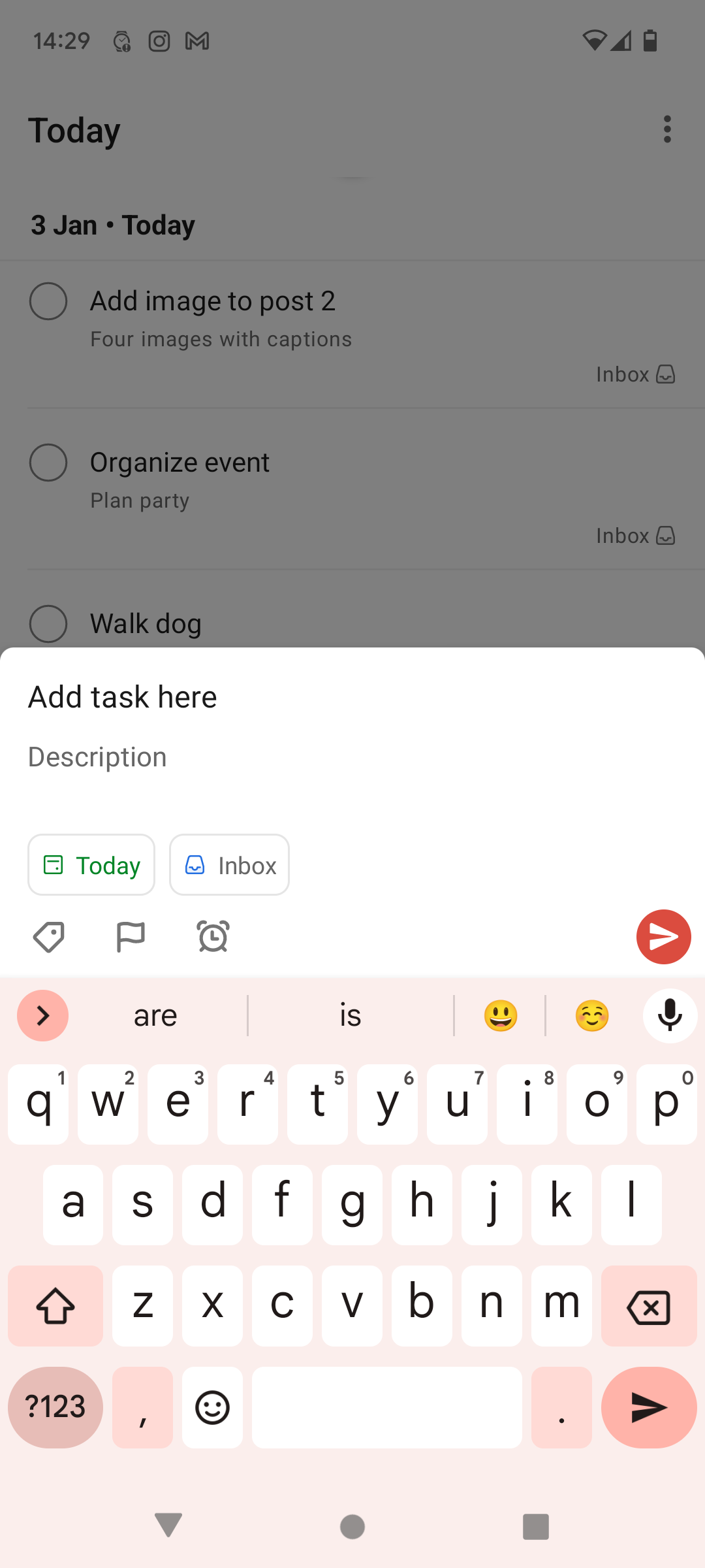 Todoist Screenshot  add task to app