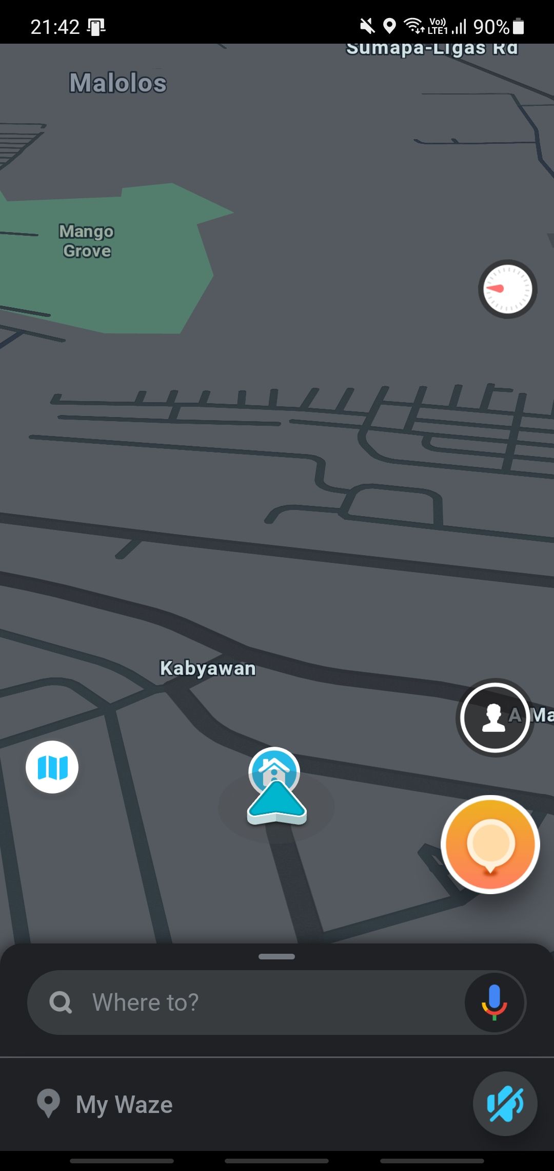 Waze map view