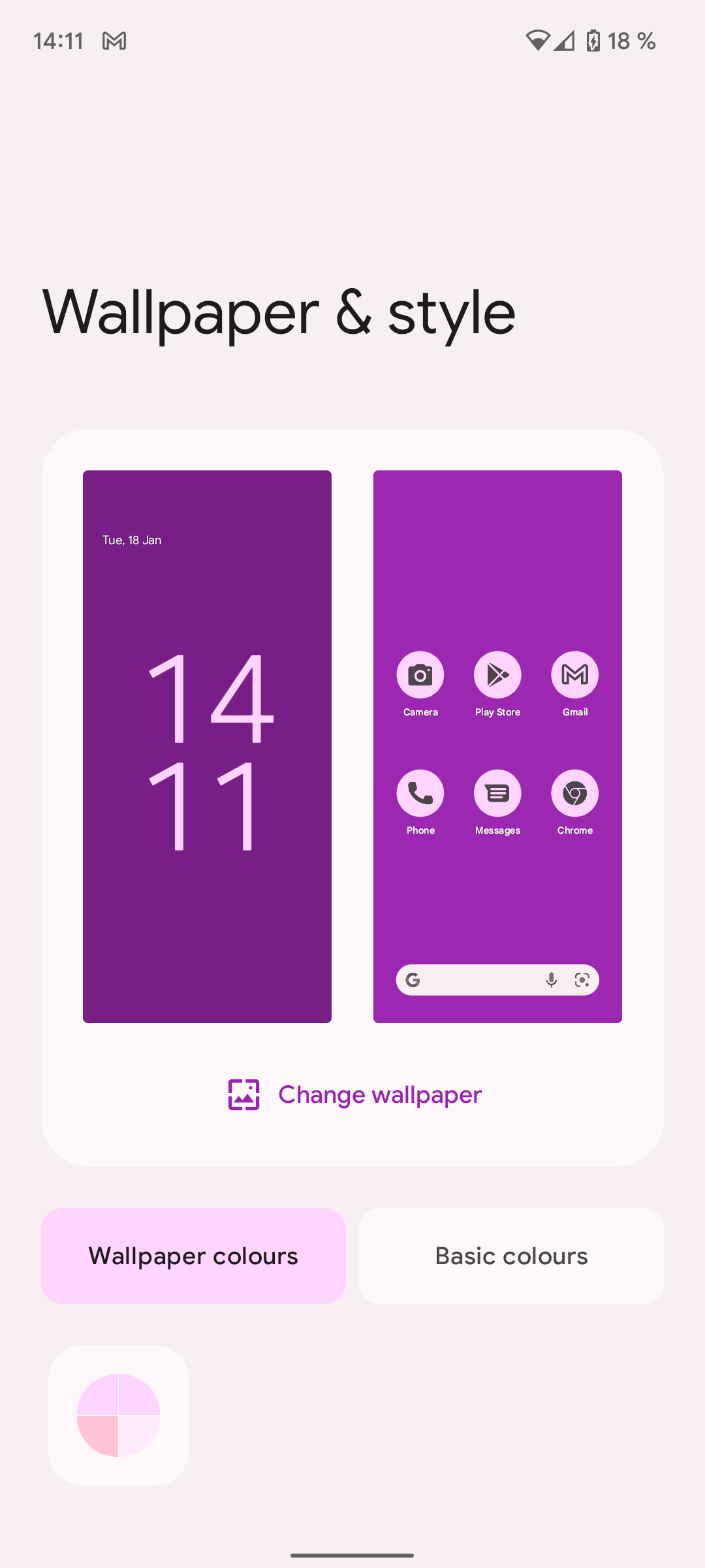 change colors android 12
