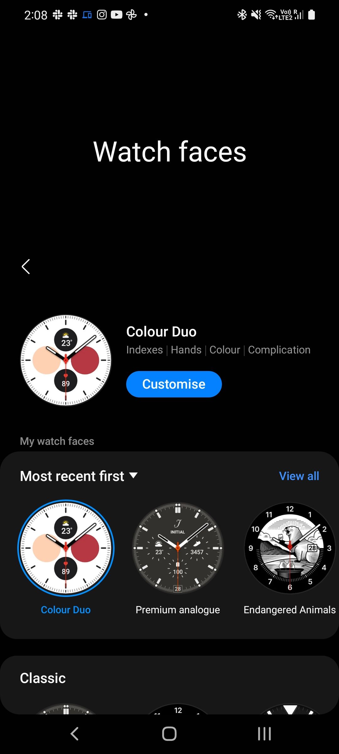 Setup Galaxy Watch 4 watch face customization