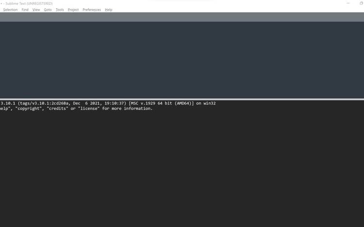 Sublime Text Editor interface