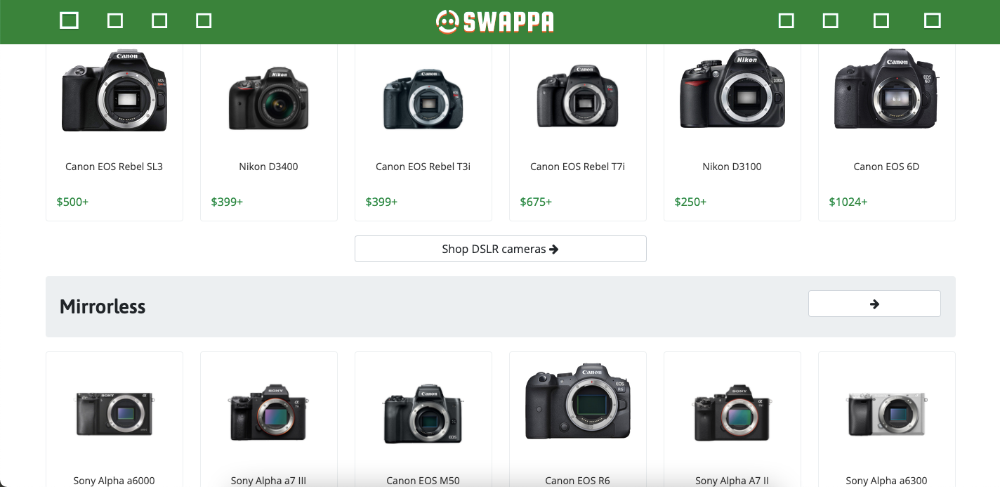 Screenshot from Swappa website