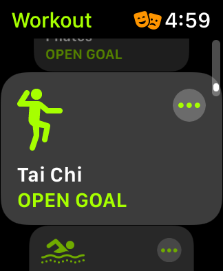 The Tai Chi workout on the Apple Watch Workouts app