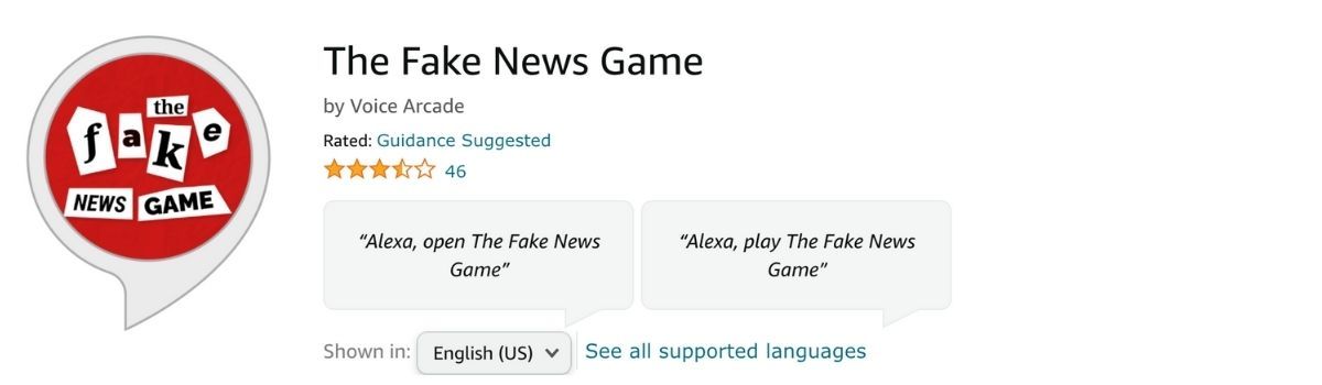 The Fake News Game Amazon Alexa