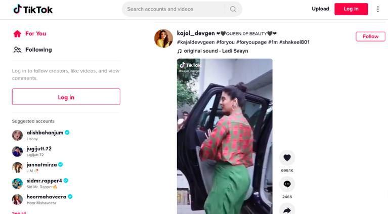 Video Rekomendasi TikTok di Halaman Untuk Anda