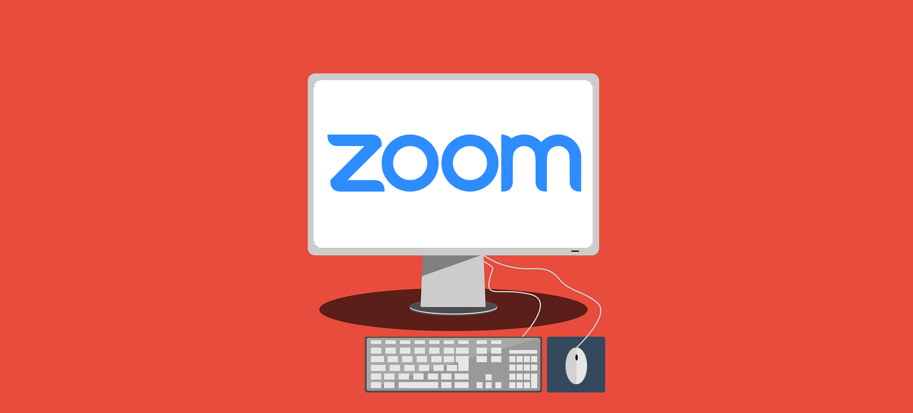 Zoom on a computer monitor vector