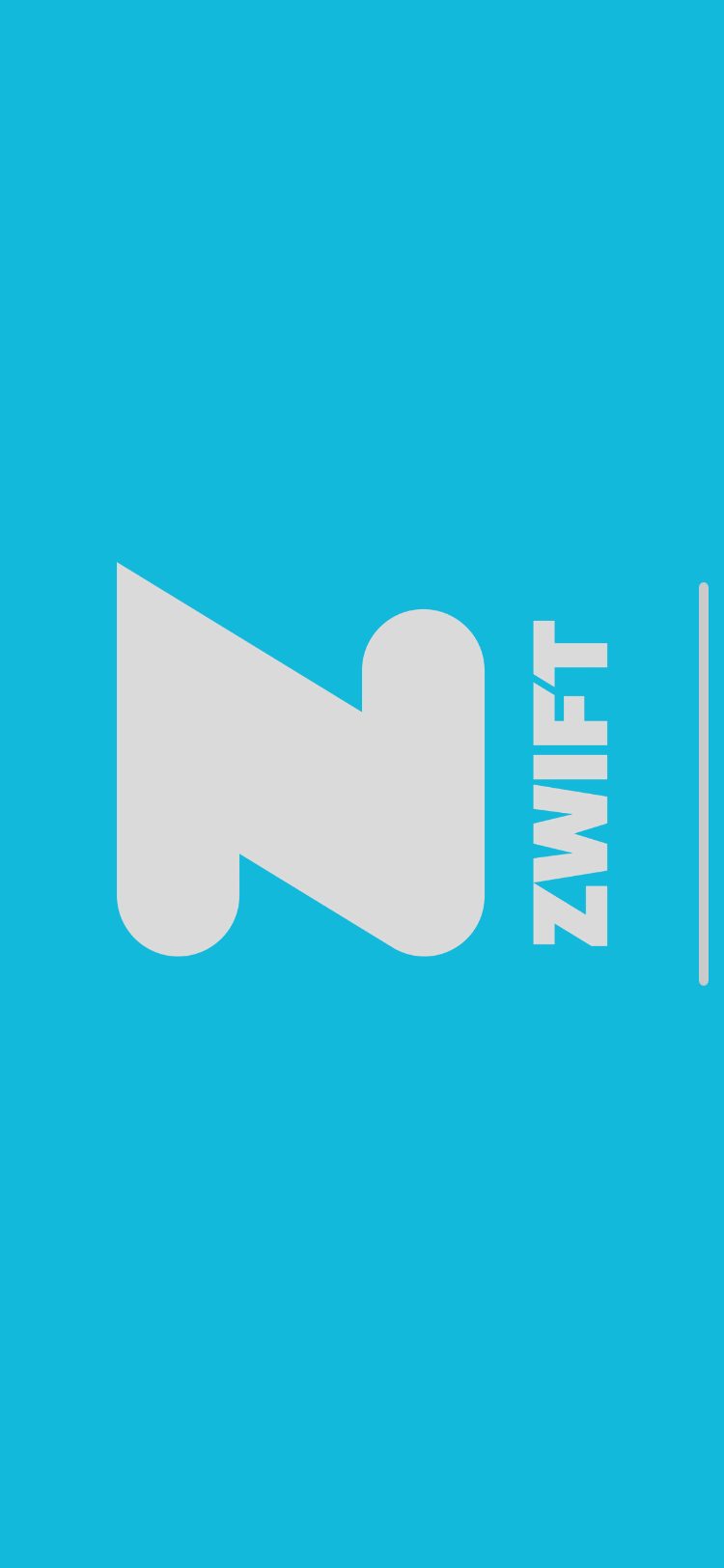 Zwift app home screen