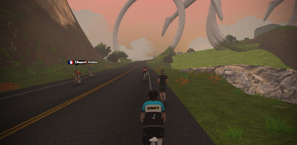 Screenshot of Zwift ride