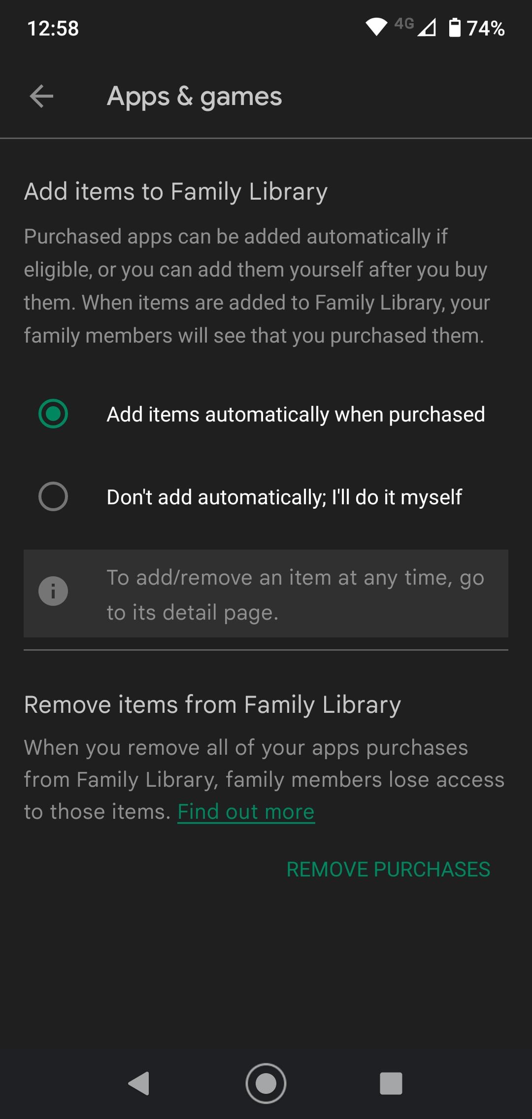 add content to family library