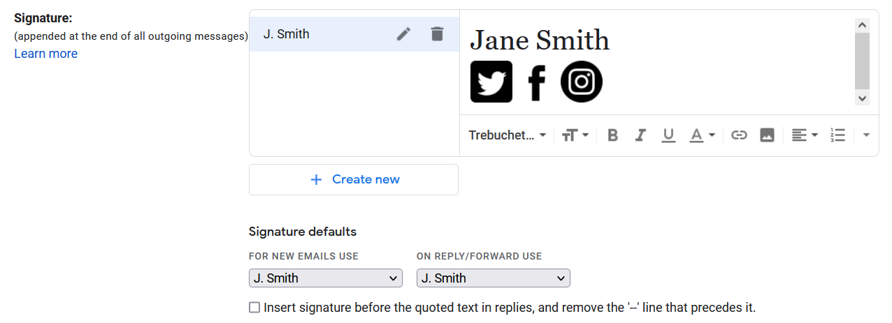 Adding Social Media Icons to Gmail Signature