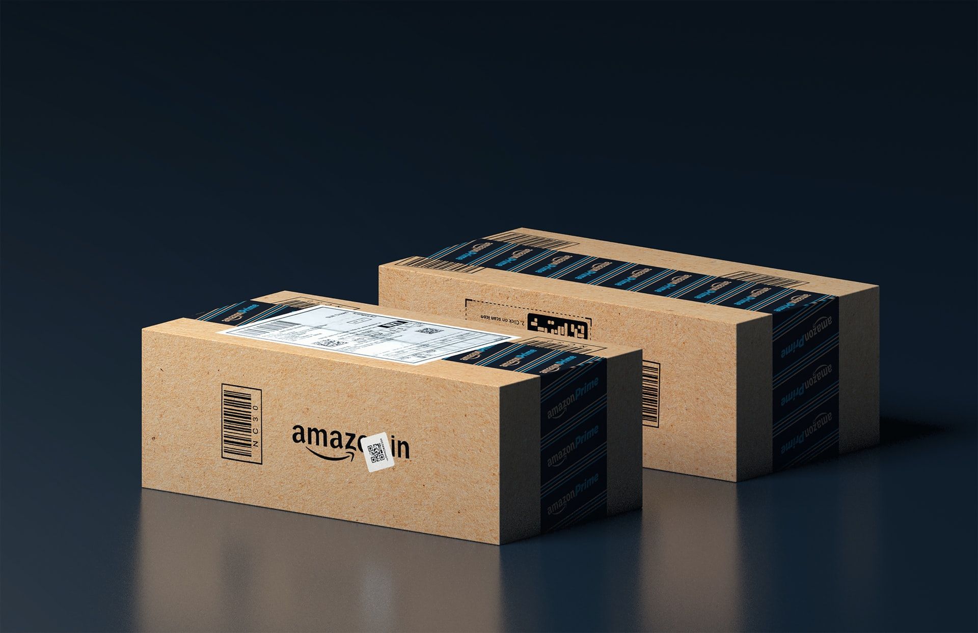 Picture of two Amazon packages