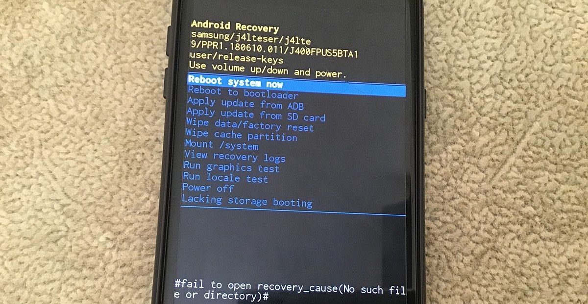 Android dalam Mode Pemulihan.