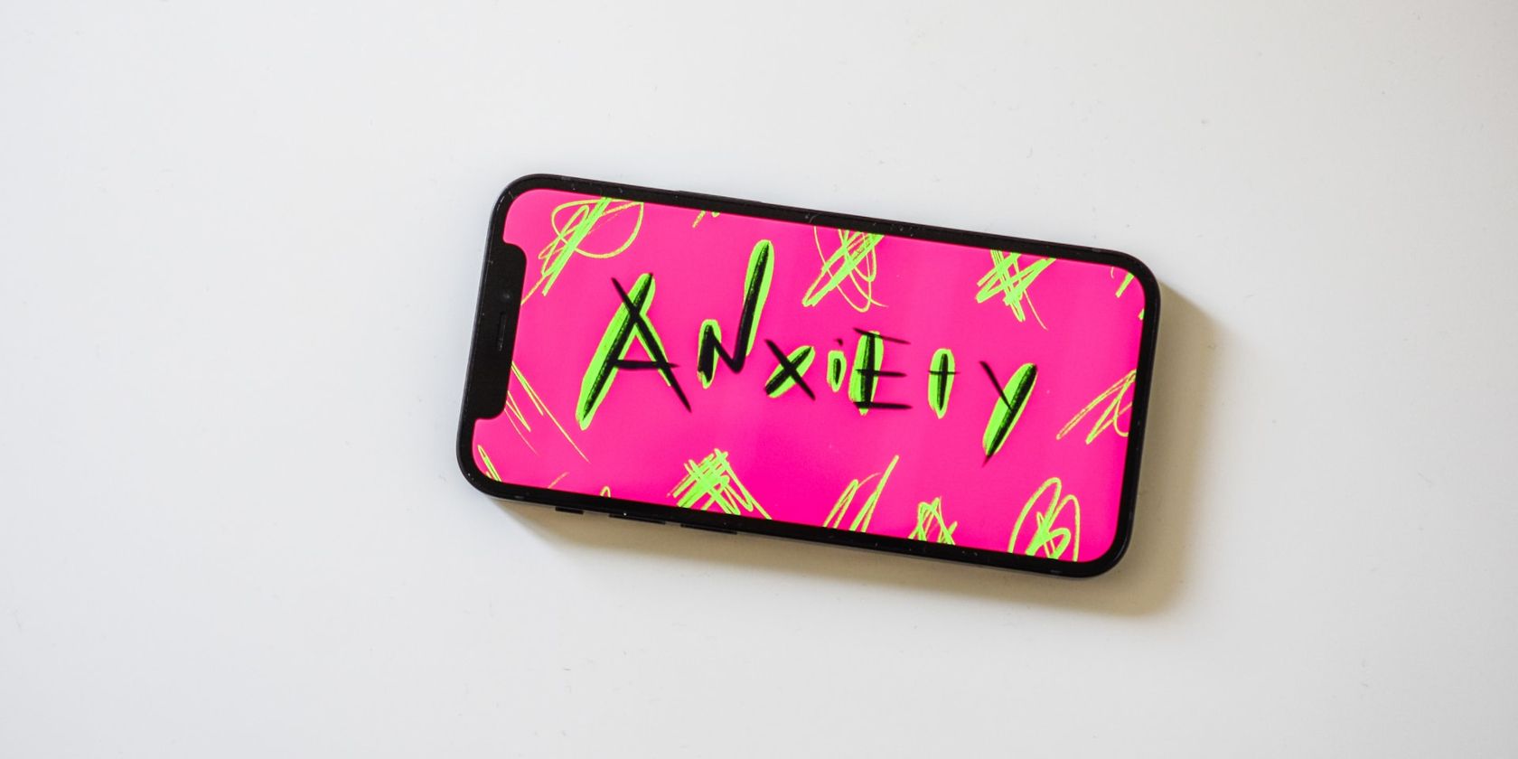 Anxiety Written on Smartphone